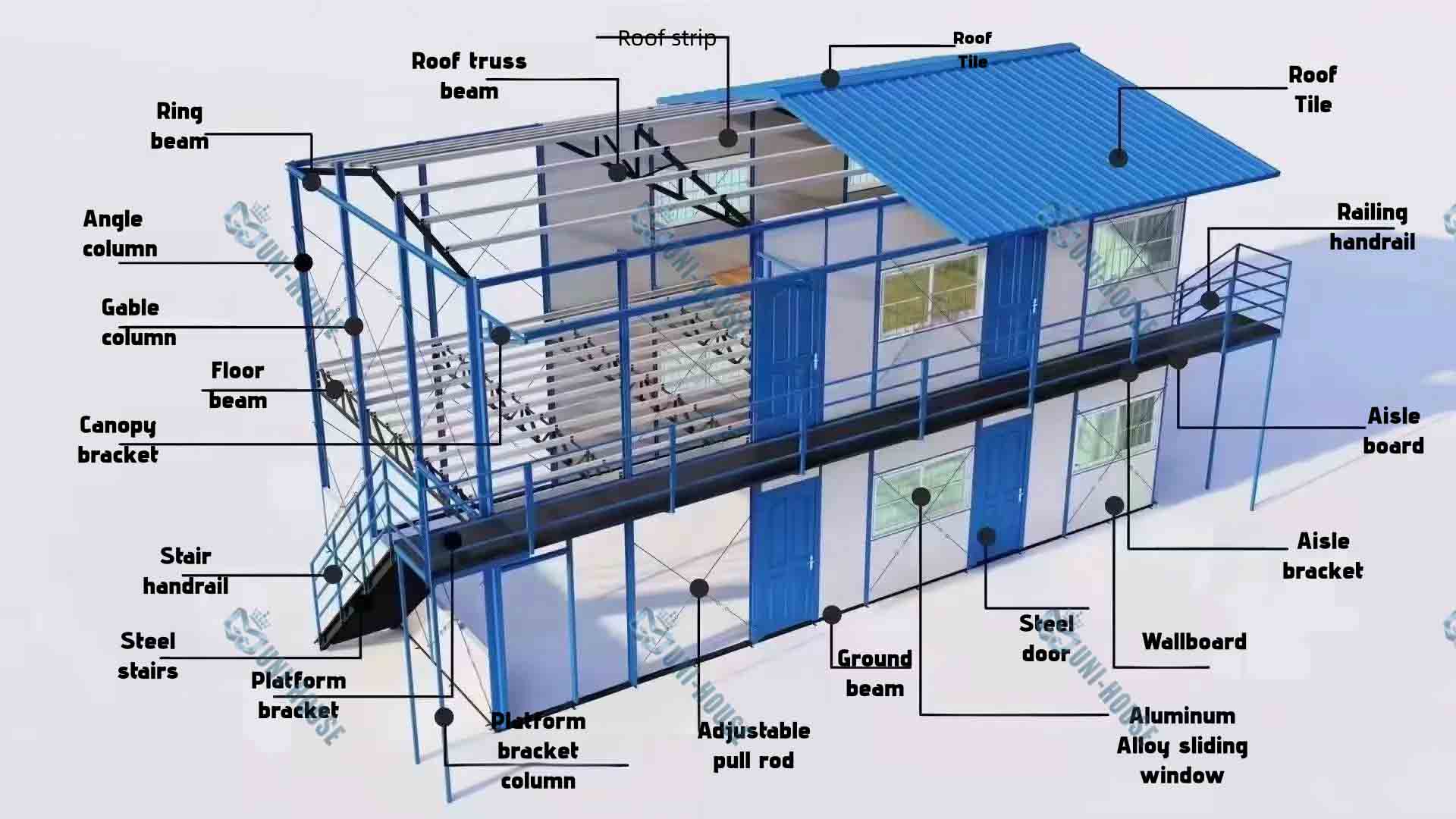 Maison de type K pour chantier de construction