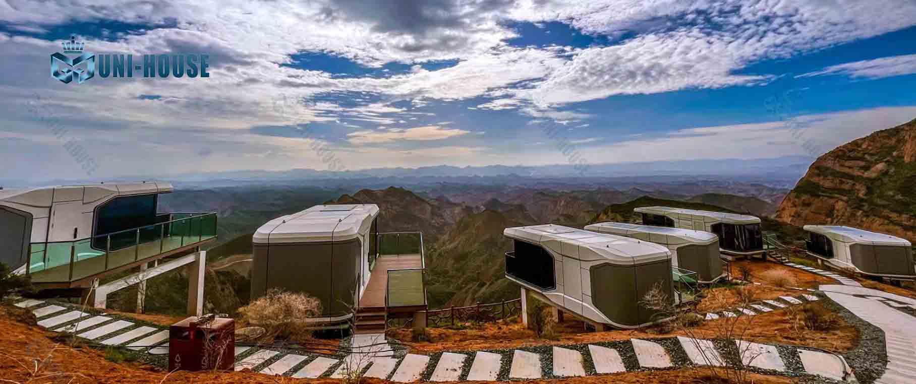 capsule d'espace de vie préfabriquée