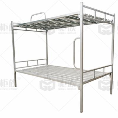 Cheap double deck steel bed worker dormitory steel frame bed for sale