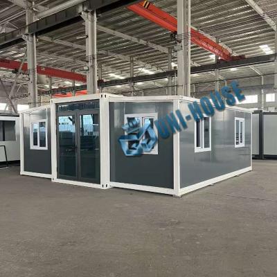 Extended foldable prefab container homes/40ft folding living container/expandable cabin foldable container house à vendre
