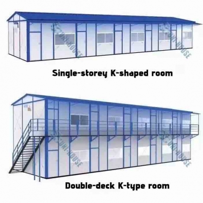 Maison préfabriquée à structure métallique légère de type K pour chantier de construction