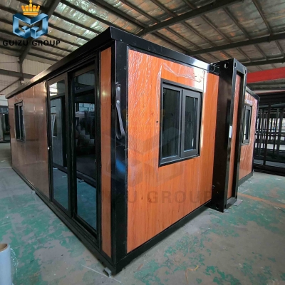 Modular Prefab  Double Wing folding expandable container house à vendre
